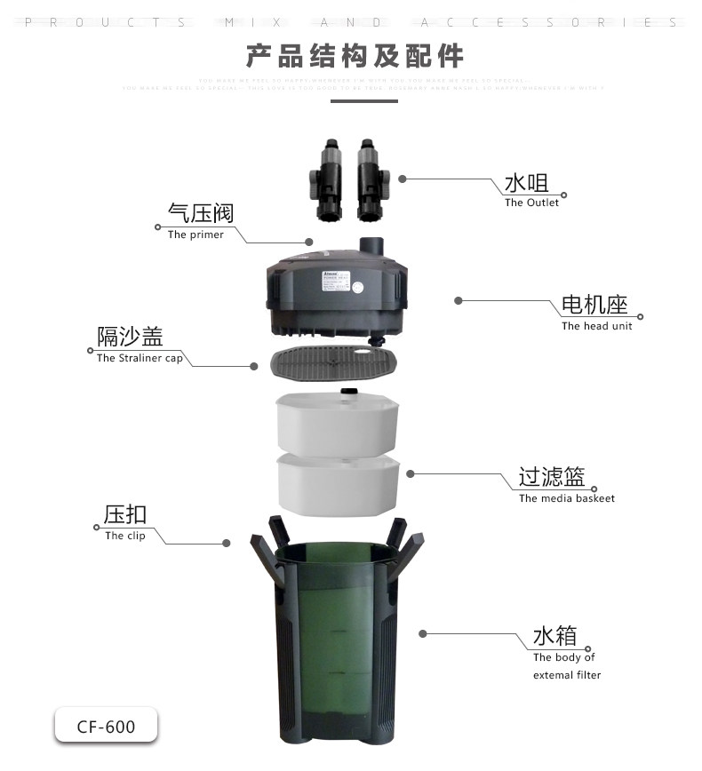 atman創星三合一靜音外置過濾器cf800